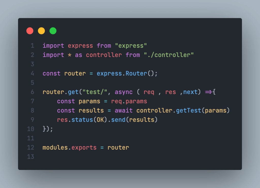 route.js file