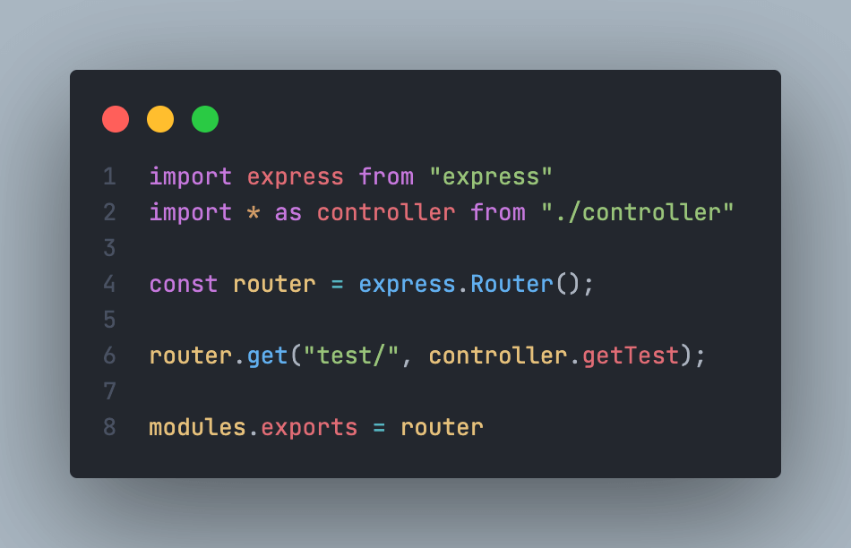 route.js file 